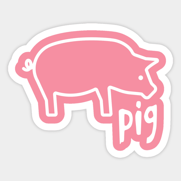 Pig Sticker by jimmythedog